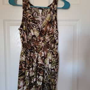 Floral Print Dress Top Size M